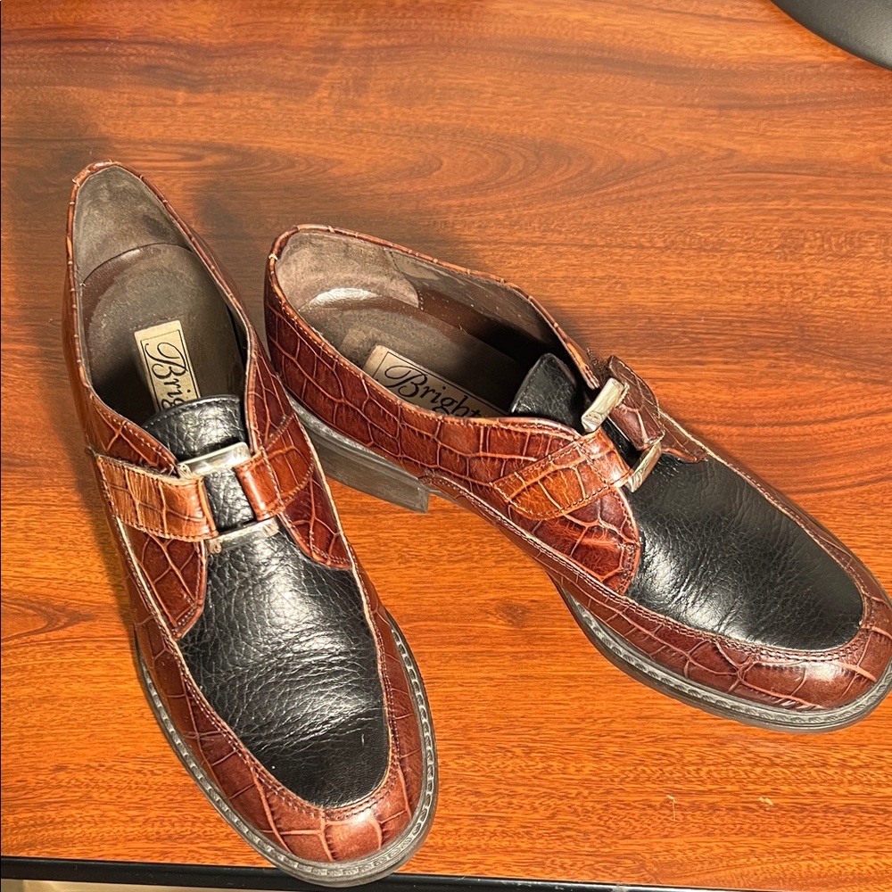 Brighton Black and Brown Loafers